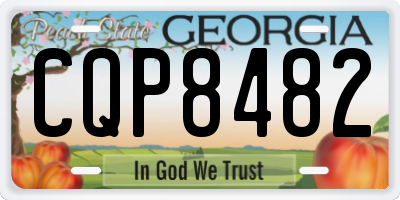 GA license plate CQP8482