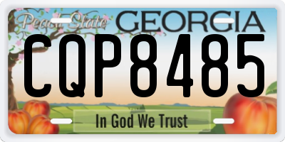 GA license plate CQP8485