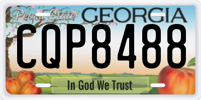 GA license plate CQP8488