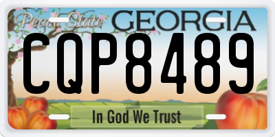 GA license plate CQP8489