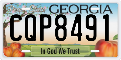 GA license plate CQP8491