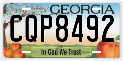 GA license plate CQP8492
