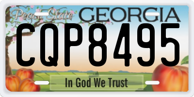 GA license plate CQP8495