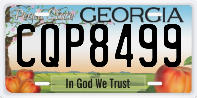 GA license plate CQP8499