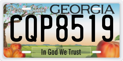 GA license plate CQP8519