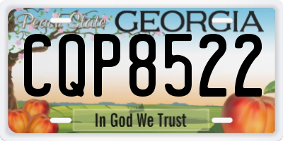 GA license plate CQP8522
