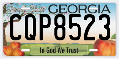 GA license plate CQP8523
