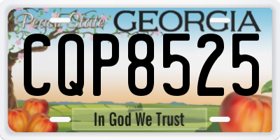 GA license plate CQP8525