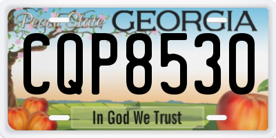 GA license plate CQP8530
