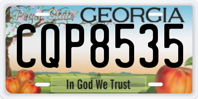GA license plate CQP8535