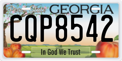 GA license plate CQP8542