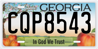 GA license plate CQP8543
