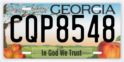 GA license plate CQP8548