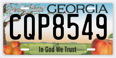 GA license plate CQP8549