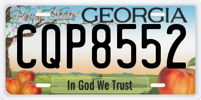 GA license plate CQP8552