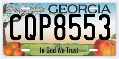 GA license plate CQP8553