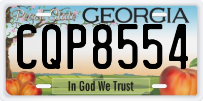 GA license plate CQP8554