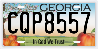 GA license plate CQP8557