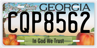 GA license plate CQP8562