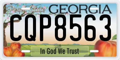 GA license plate CQP8563