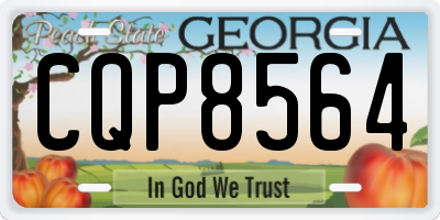 GA license plate CQP8564