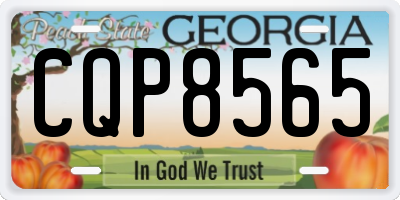 GA license plate CQP8565
