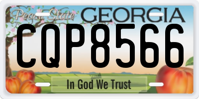 GA license plate CQP8566