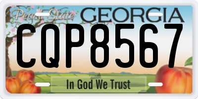 GA license plate CQP8567