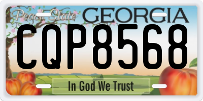 GA license plate CQP8568