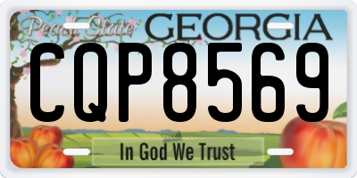 GA license plate CQP8569