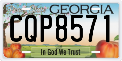GA license plate CQP8571