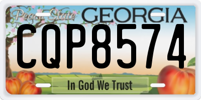 GA license plate CQP8574