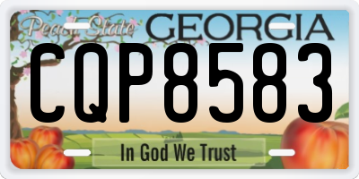 GA license plate CQP8583