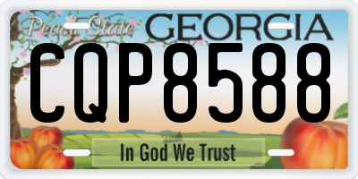 GA license plate CQP8588