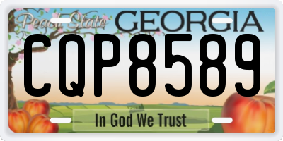 GA license plate CQP8589