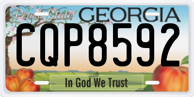 GA license plate CQP8592