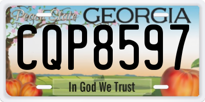 GA license plate CQP8597