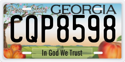 GA license plate CQP8598