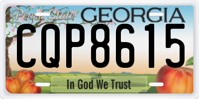 GA license plate CQP8615