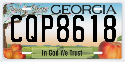 GA license plate CQP8618