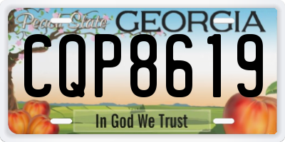 GA license plate CQP8619