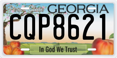 GA license plate CQP8621