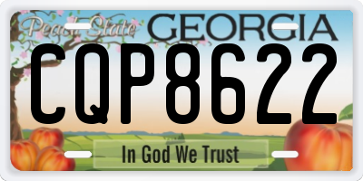 GA license plate CQP8622