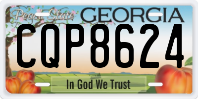 GA license plate CQP8624