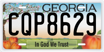 GA license plate CQP8629