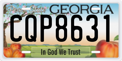 GA license plate CQP8631