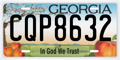GA license plate CQP8632