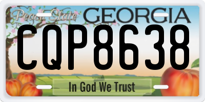 GA license plate CQP8638