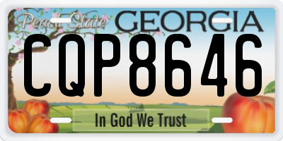 GA license plate CQP8646