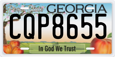 GA license plate CQP8655